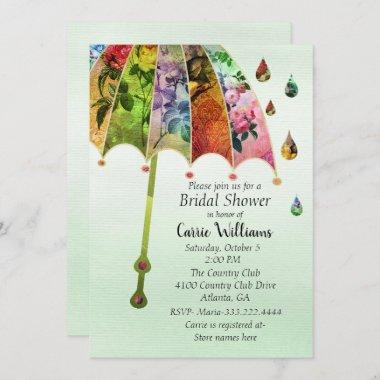 Spring Rain Bridal Shower Invitations