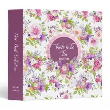 Spring Ranunculus and Rose Bride to Be 3 Ring Binder