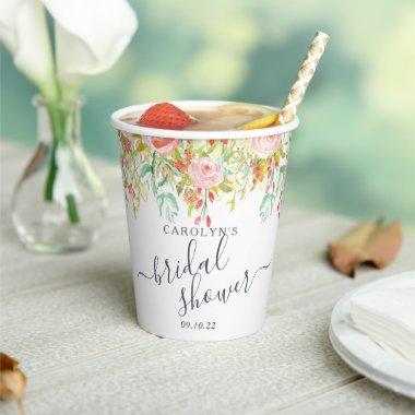 Spring Summer Floral | Bridal Shower Paper Cups