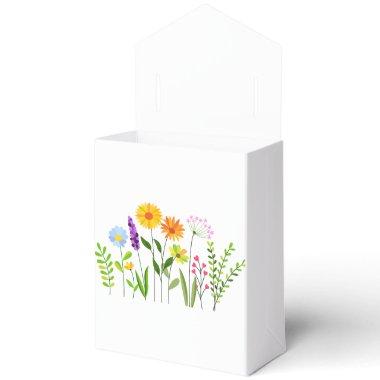 Spring Summer Wild flowers Favor Boxes