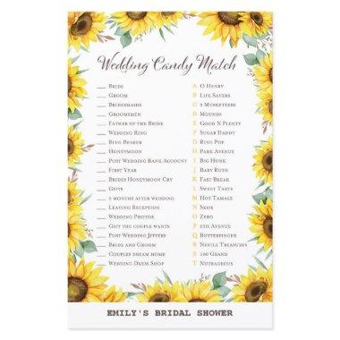 Spring Sunflower Bridal Shower Game PRINTED