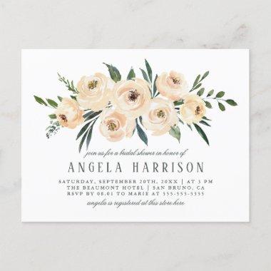 Spring Watercolor Floral Bridal Shower Invitation PostInvitations