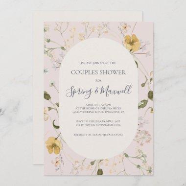 Spring Wildflower | Blush Couples Shower Invitations
