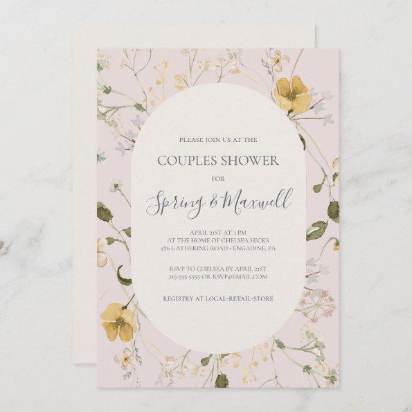Spring Wildflower | Blush Couples Shower Invitations