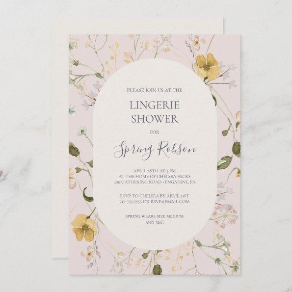 Spring Wildflower | Blush Lingerie Shower Invitations