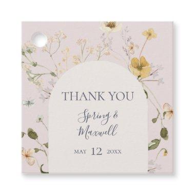Spring Wildflower | Blush Thank You Favor Tags