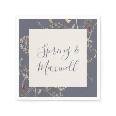 Spring Wildflower | Dusty Purple Wedding Napkins