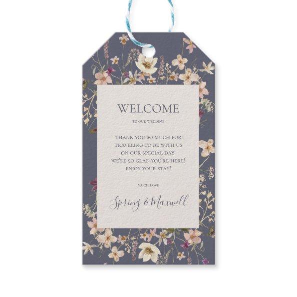 Spring Wildflower | Dusty Purple Wedding Welcome Gift Tags