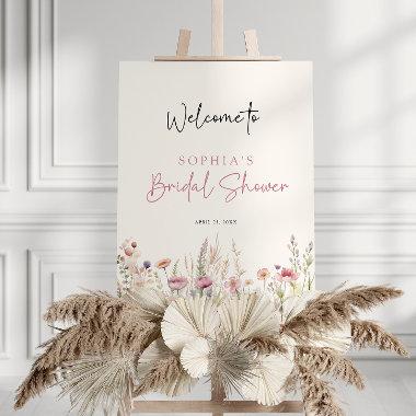 Spring Wildflower Field Bridal Shower Welcome Foam Board