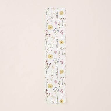Spring Wildflower Greenery Meadow Flower Garden Scarf