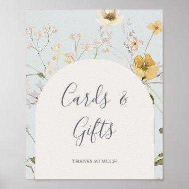 Spring Wildflower Light blue Invitations and Gifts Sign