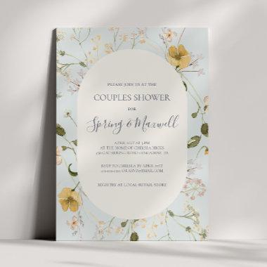 Spring Wildflower | Light Blue Couples Shower Invitations