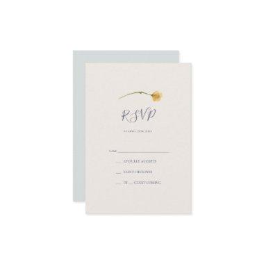 Spring Wildflower | Light Blue RSVP Card