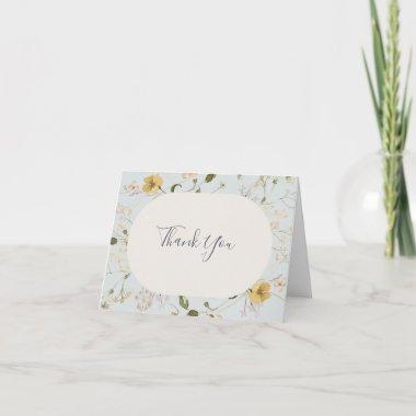 Spring Wildflower | Light Blue Thank You Invitations