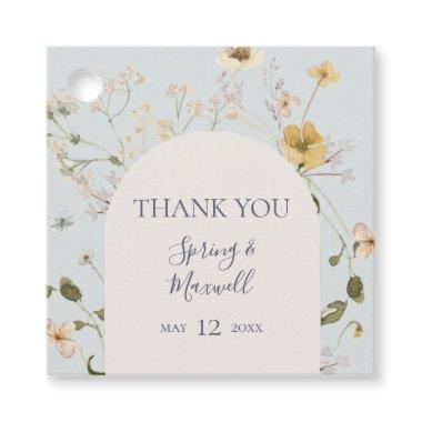 Spring Wildflower | Light Blue Thank You Favor Tags
