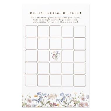 Spring Wildflower Meadow Bridal Shower Bingo