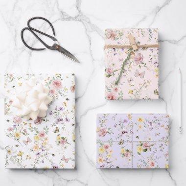 Spring Wildflower Meadow Fairytale Floral Garden Wrapping Paper Sheets