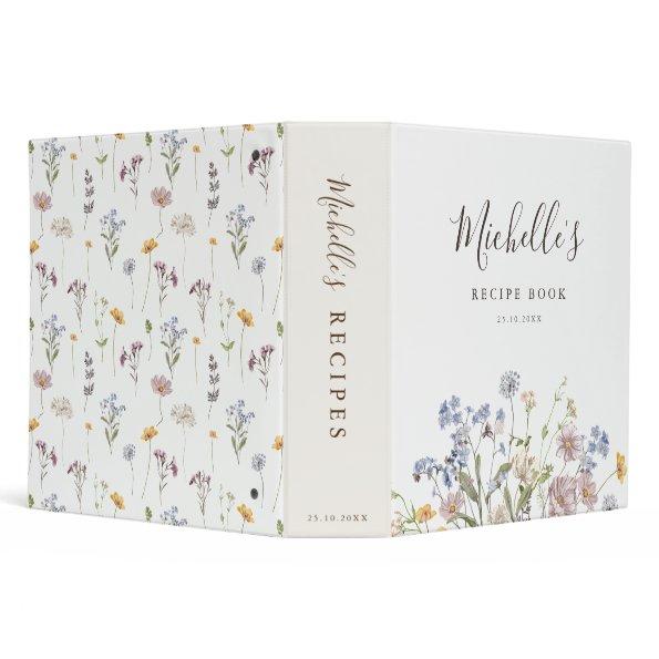 Spring Wildflower Meadow Garden  3 Ring Binder