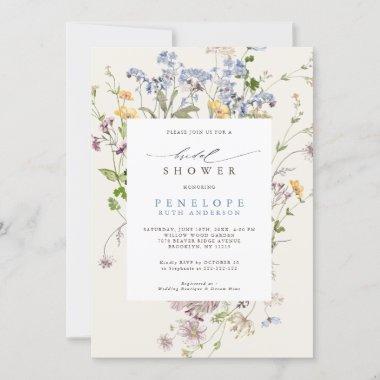 Spring Wildflower Meadow Garden Bridal Shower Invitations