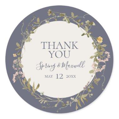 Spring Wildflower | Purple Thank You Favor Sticker