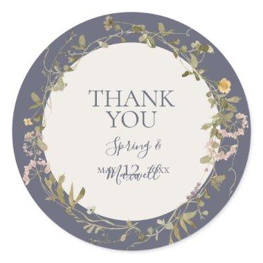 Spring Wildflower | Purple Thank You Favor Sticker