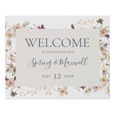 Spring Wildflower | Welcome Faux Canvas Print