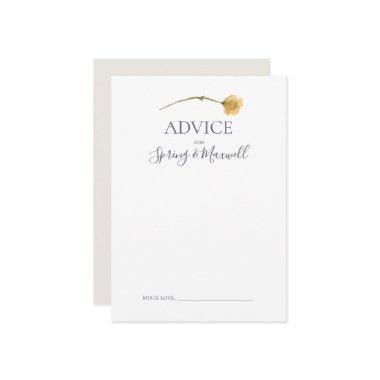 Spring Wildflower | White Wedding Advice Card