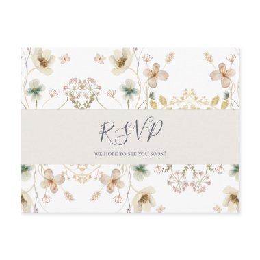 Spring Wildflower | White Wedding RSVP Post
