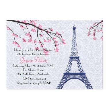 Springtime in Paris Bridal Shower Invitations