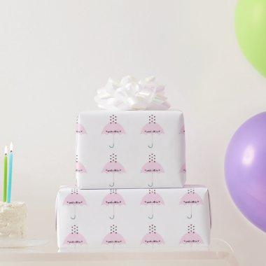 Sprinkle Love Baby Girl Shower Party Pink Wrapping Paper