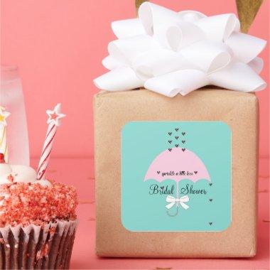 Sprinkle Love Blue And Pink Shower Party Stickers