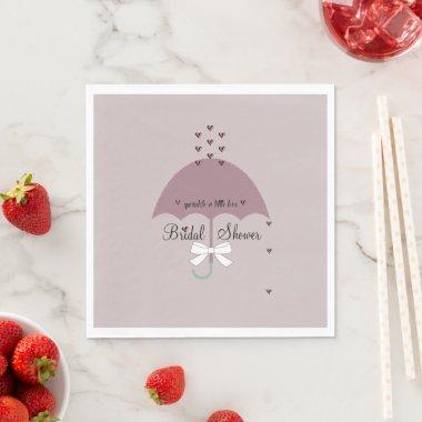 Sprinkle Love Mauve & White Shower Bridal Party Napkins
