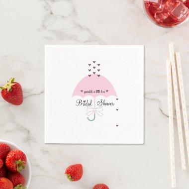 Sprinkle Love Pink And White Bridal Shower Party Paper Napkins