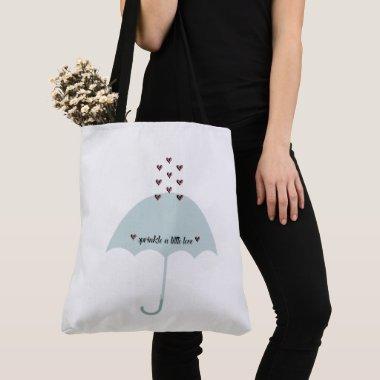 Sprinkle Love Pink & Teal Blue Shower Party Tote Bag