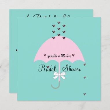 Sprinkle Love Teal Blue & Pink Party Shower Invitations