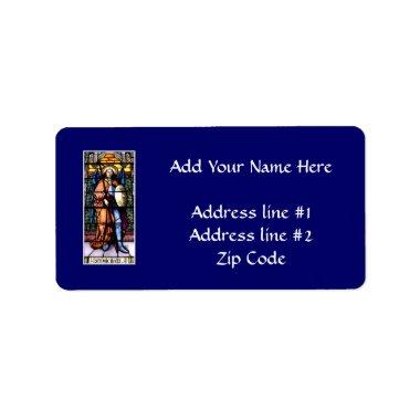 St. Michael The Archangel Stained Glass Window Label