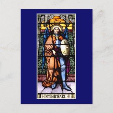 St. Michael The Archangel Stained Glass Window PostInvitations