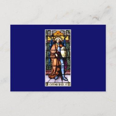 St. Michael The Archangel Stained Glass Window RSVP Card