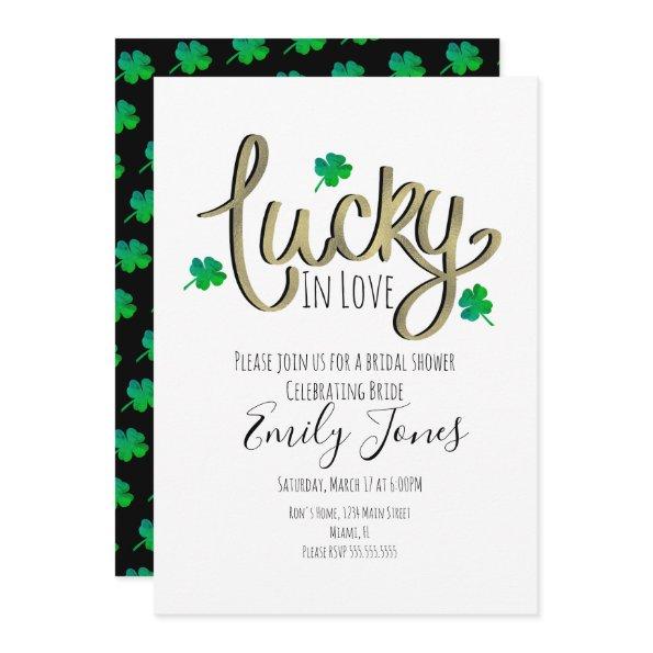 St Patrick Day Lucky In Love Gold