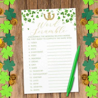 St. Patrick's Day Bridal Shower Word Scramble Game