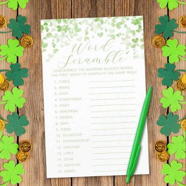 St. Patrick's Day Bridal Shower Word Scramble Game