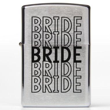Stacked Bride Text Zippo Lighter