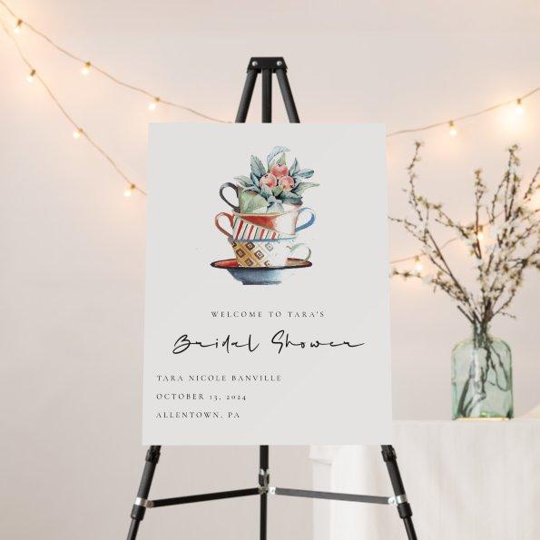 Stacked Cup  Tea Party Welcome Foam Board