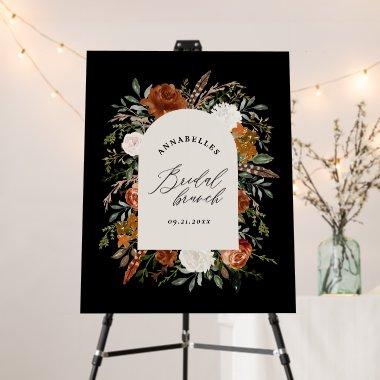 Stag black terracotta floral rustic bridal brunch foam board