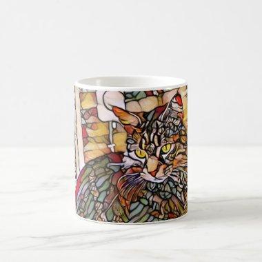 Stained Glass Cat Mug