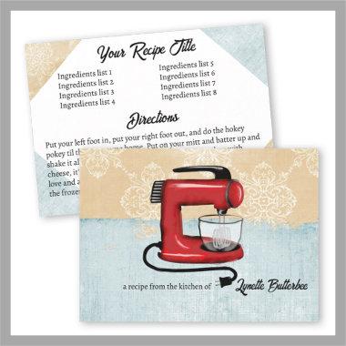 Stand mixer baking cooking cookbook recipe Invitations