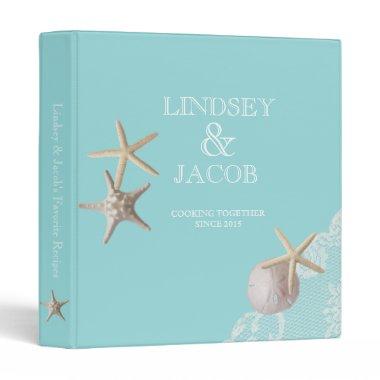 Starfish and Lace Beach Recipes 3 Ring Binder