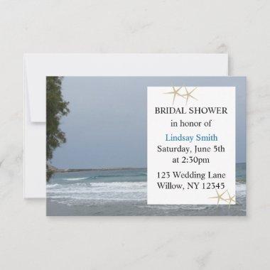 Starfish and Ocean Bridal Shower Invitations