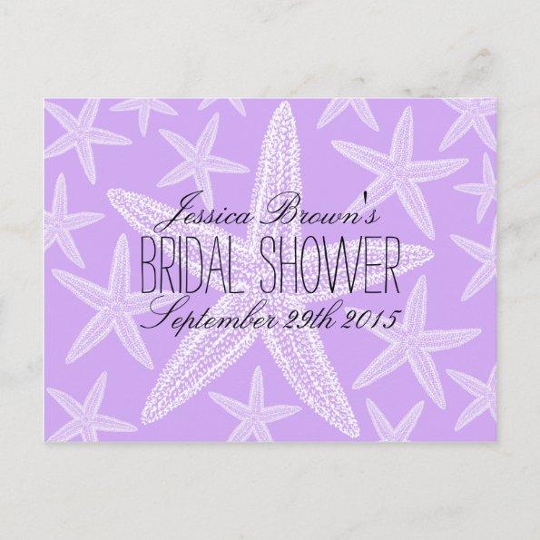 Starfish Beach Bridal Shower Recipe Invitations