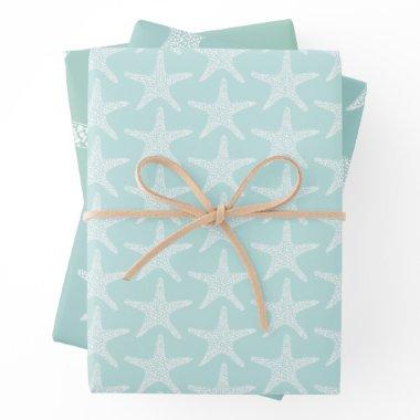 Starfish Beach Summer Nautical Pattern   Wrapping Paper Sheets